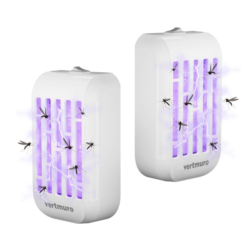 vertmuro Indoor Bug Zapper, Electric Plug in Flying Insects 2 Pack, White