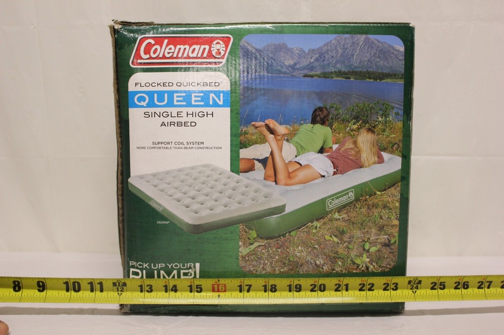 COLEMAN FLOCKED QUICKBED QUEEN SINGLE HIGH AIRBED J5