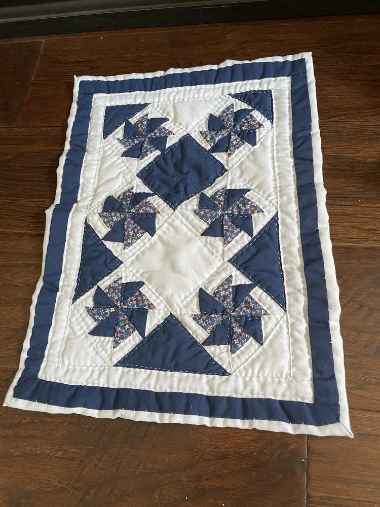 Handmade Doll Quilt 14 X 10