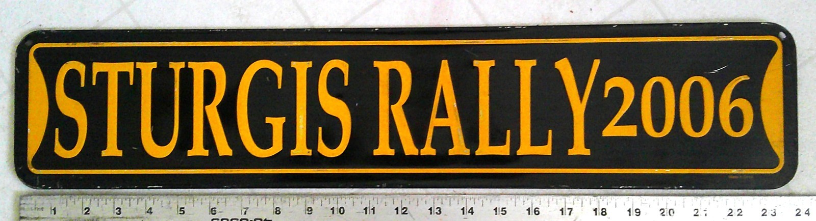 2006 Sturgis street sign embossed biker collectible motorcycle rally souvenir