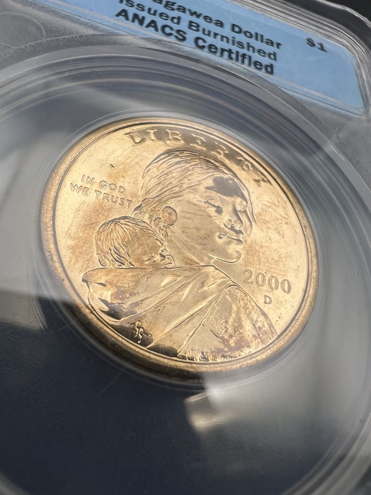 2000-D Sacagawea Dollar Issued Burnished ANACS LIMITED