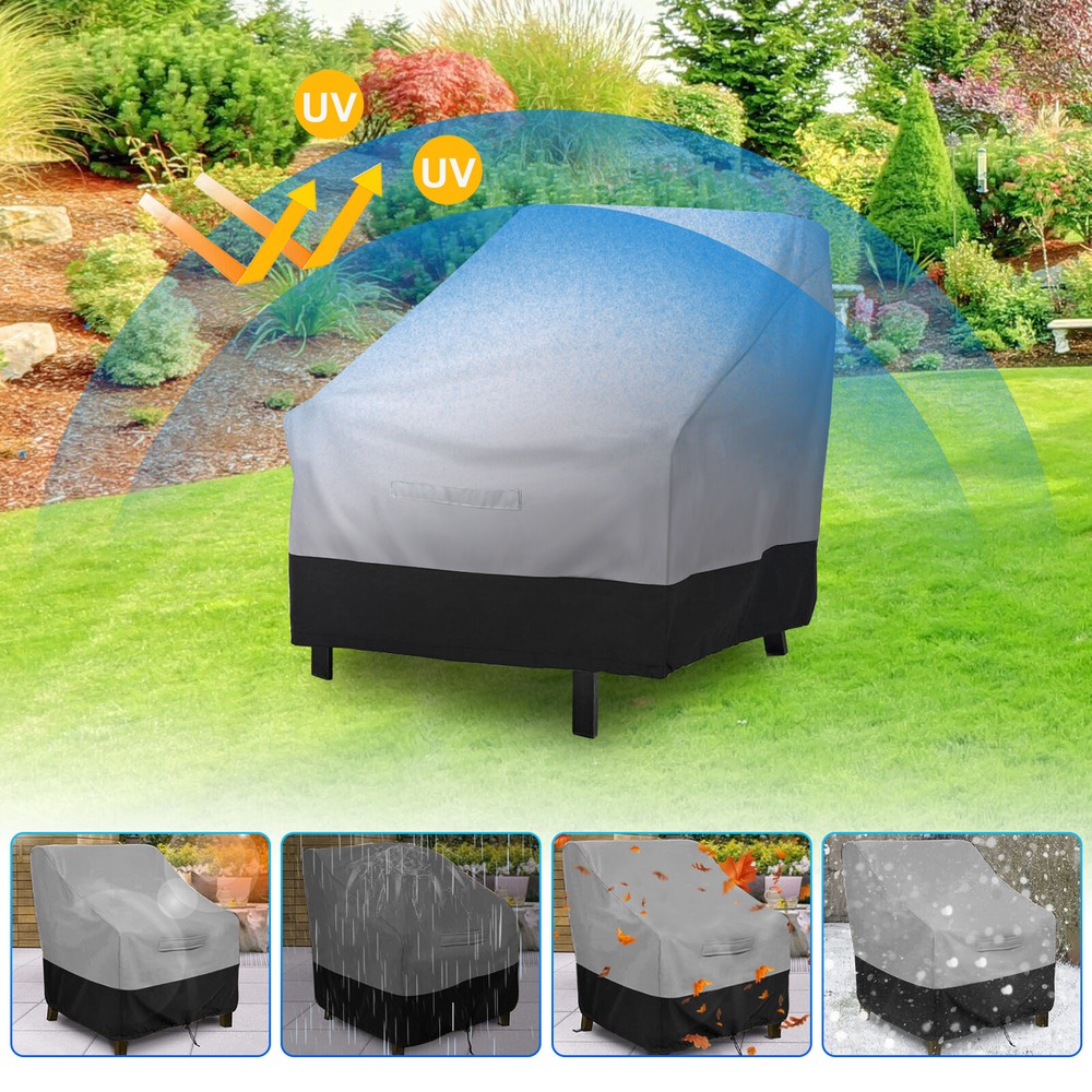 Waterproof Chair Cover High Back Outdoor Patio Garden Lawn Furniture Protector