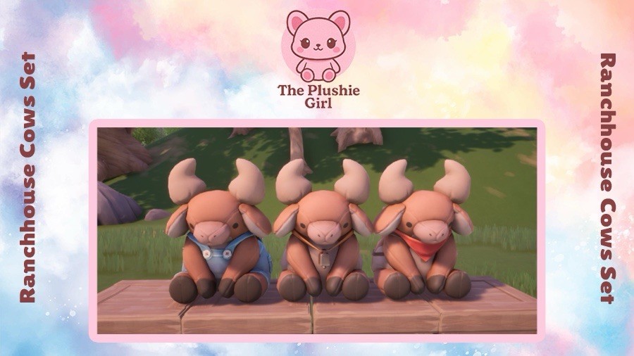 Ranchhouse Cows Plushie  Set - Palia