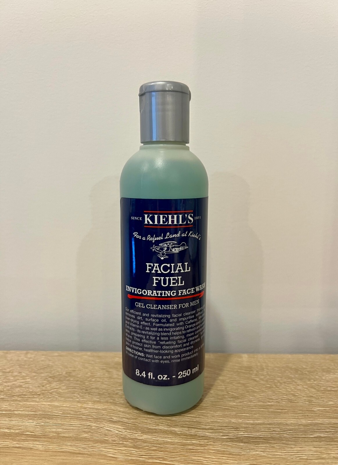 Kiehl's Facial Fuel Invigorating Face Wash Gel Cleanser For Men 8.4oz/250ml
