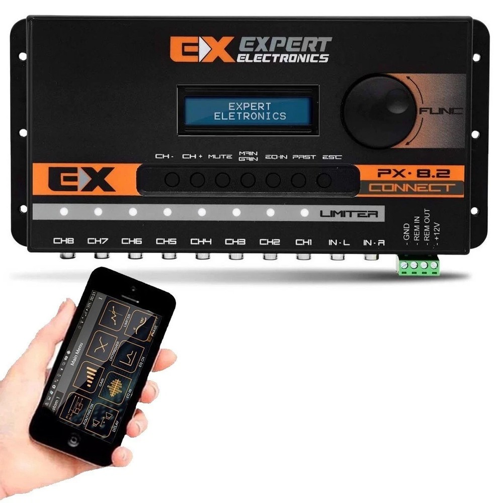 Digital Processor Expert PX8.2 Connect Bluetooth, 8-Channel Crossover-Car Audio