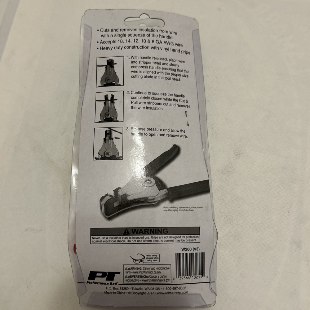 PERFORMANCE TOOL CUT AND PULL WIRE STRIPPER W200