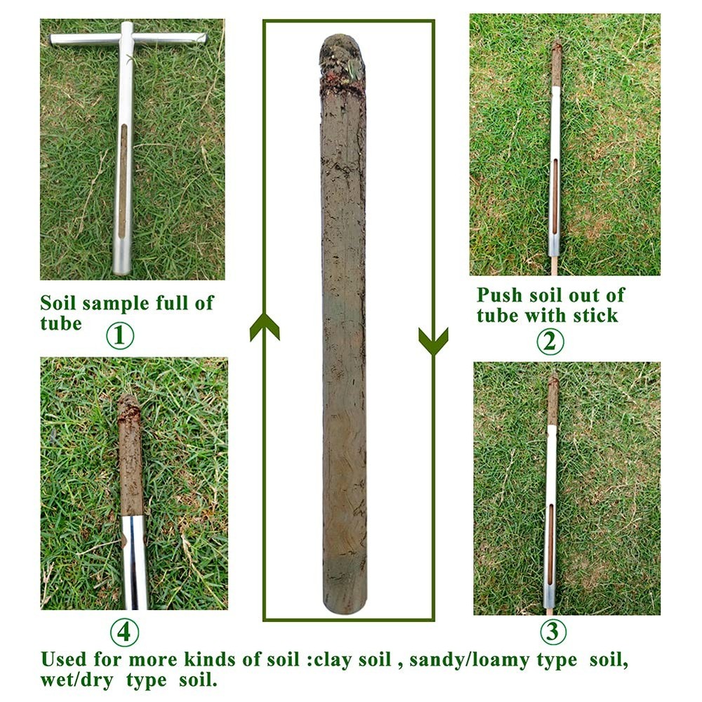 Soil Sample Probe 12 Inch with T Handle, Soil Sampler Tool, Soil Test