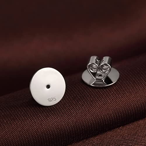 Large Earring Backs Replacement Locking Earring Backs for Studs 925 Sterling