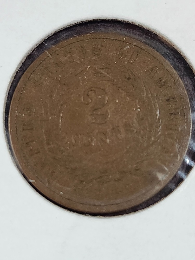 1867 Two Cent Piece 2c Better Grade US COIN