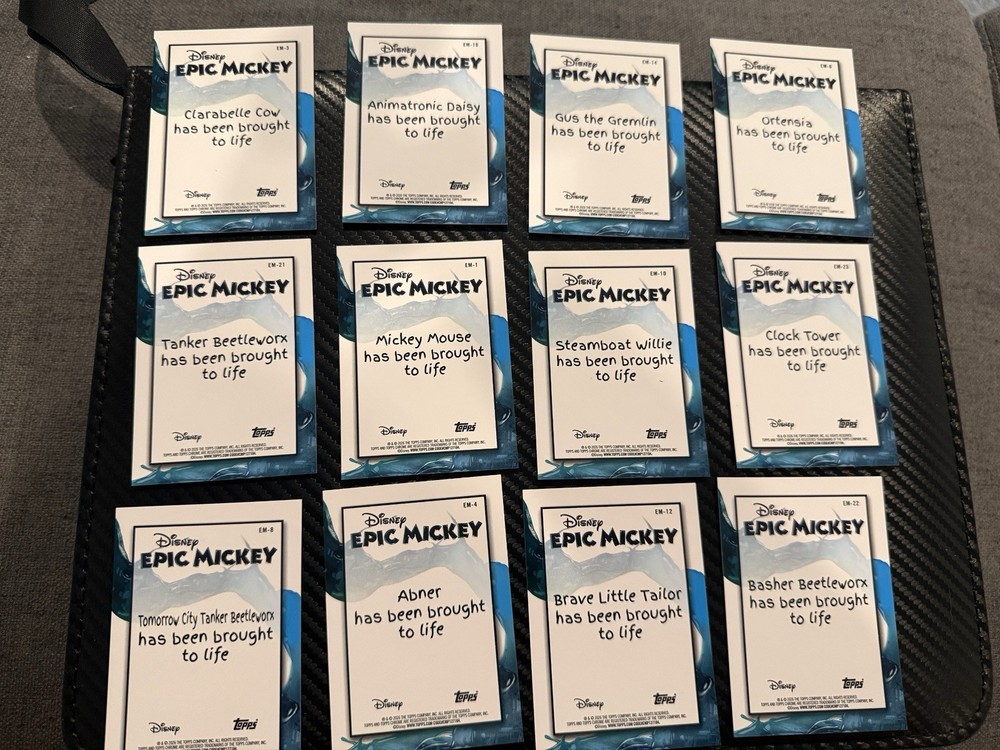 Topps Disney Neon Epic Mickey Chrome Inserts - COMPLETE YOUR SET!