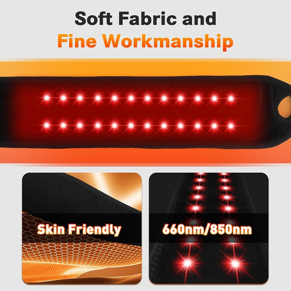 660nm&850nm Infrared Red Light Therapy Belt Wrap Pad For Wrist Joint Pain Relief