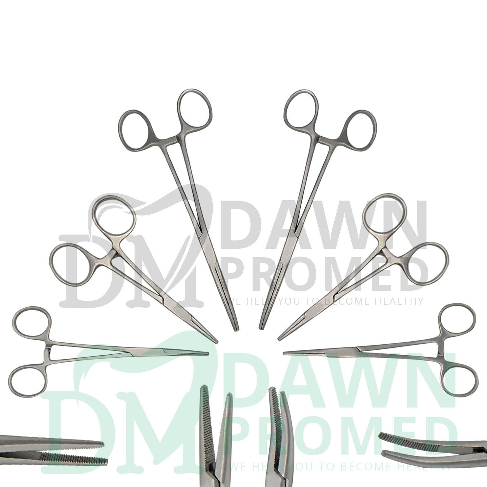 6-Piece Ultimate Hemostat Forceps Set Fishing Pliers FREE Case Kit-2 German Gr