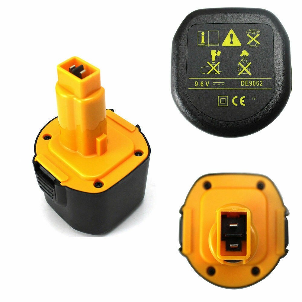 2Pack 9.6V DW9062 DW9061 NiH Battery Replace for Dewalt 9.6 Volt Cordless Tools