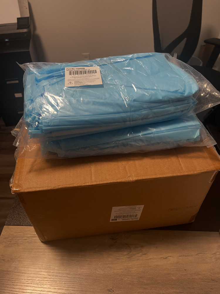 10x Disposable Blue Isolation Gowns – PPE Thumb Loop | Bulk Pricing Available