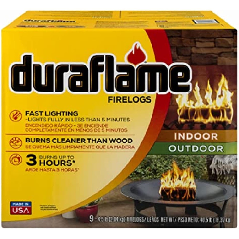 Duraflame Fast Lighting Fire Log, 9-Pack