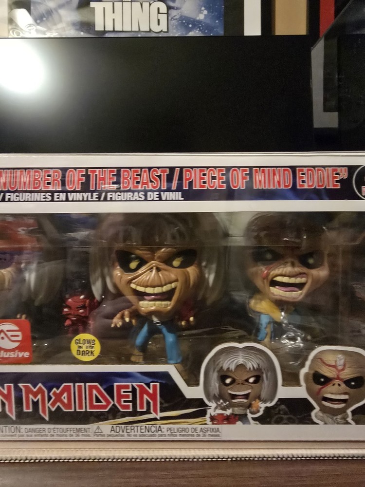 Funko Pop! Rocks Iron Maiden Eddie Vinyl 4 Pack GITD AE Exclusive