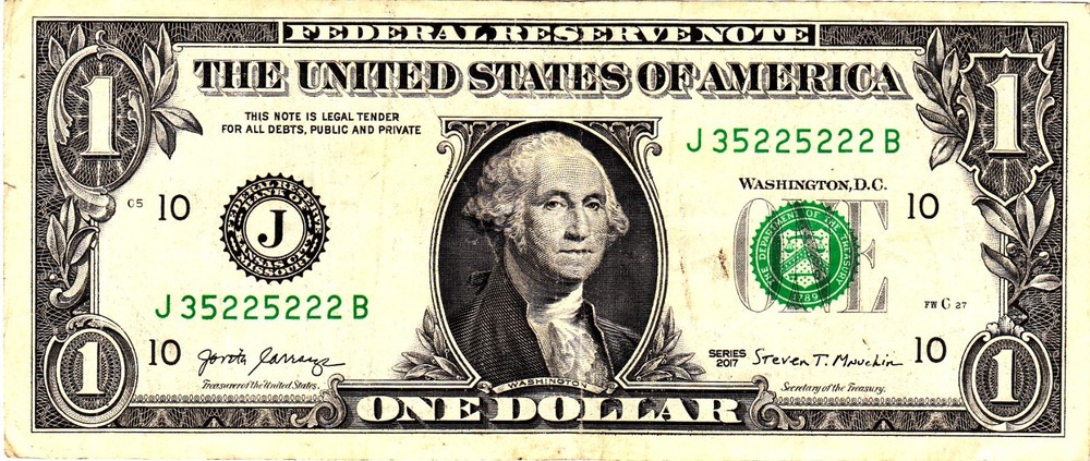 $1 2017 Fancy Serial J35225222B