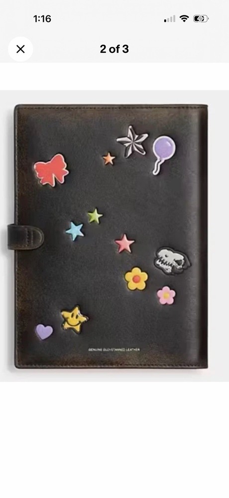COACH REXY STICKER PRINT NOTEBOOK