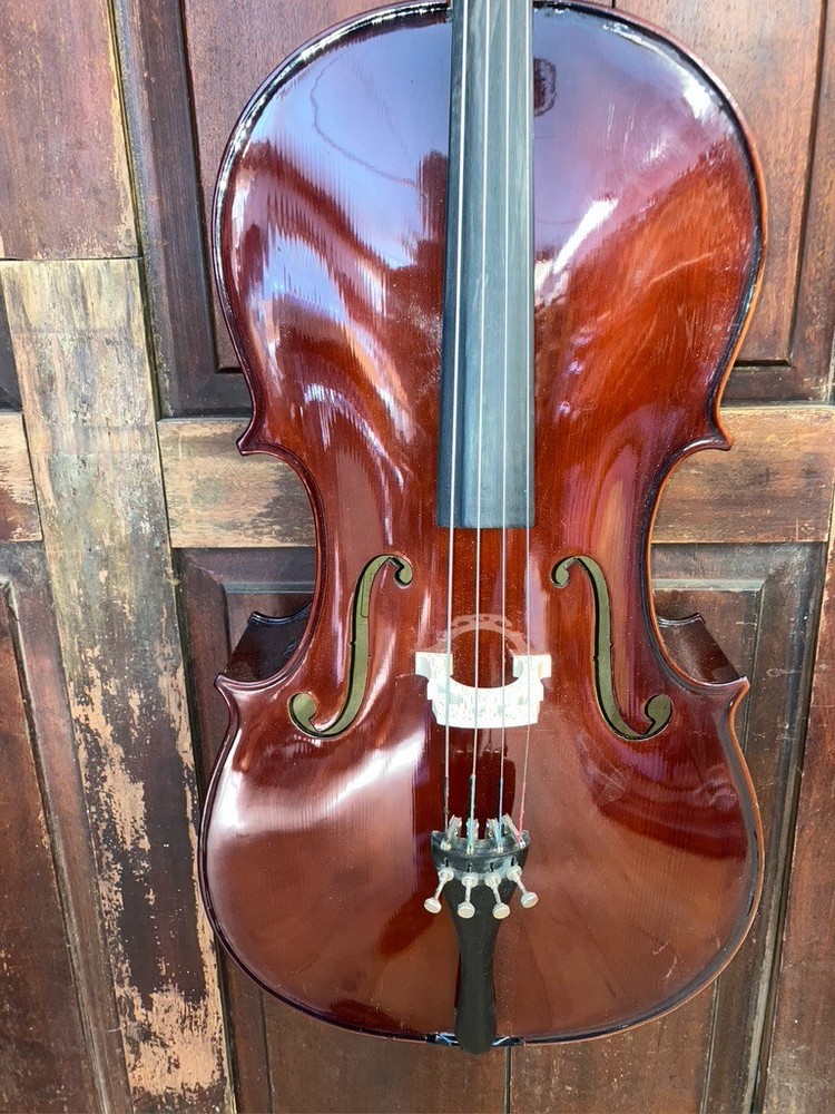 Palatino 3/4 Size Cello with Case and Bow VC-450 Solid Maple and Spruce