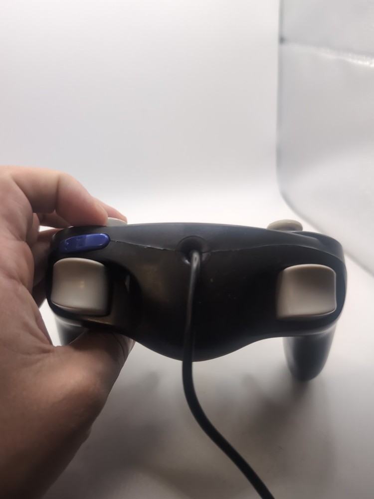 @Play Nintendo Gamecube Black Controller Tested Working