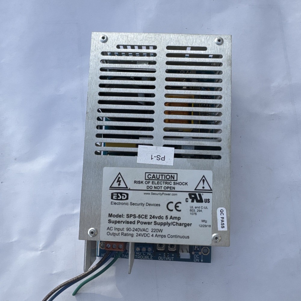 Electronic Security Devices SPS-5CE 5A Supervised Power Supply/Charger