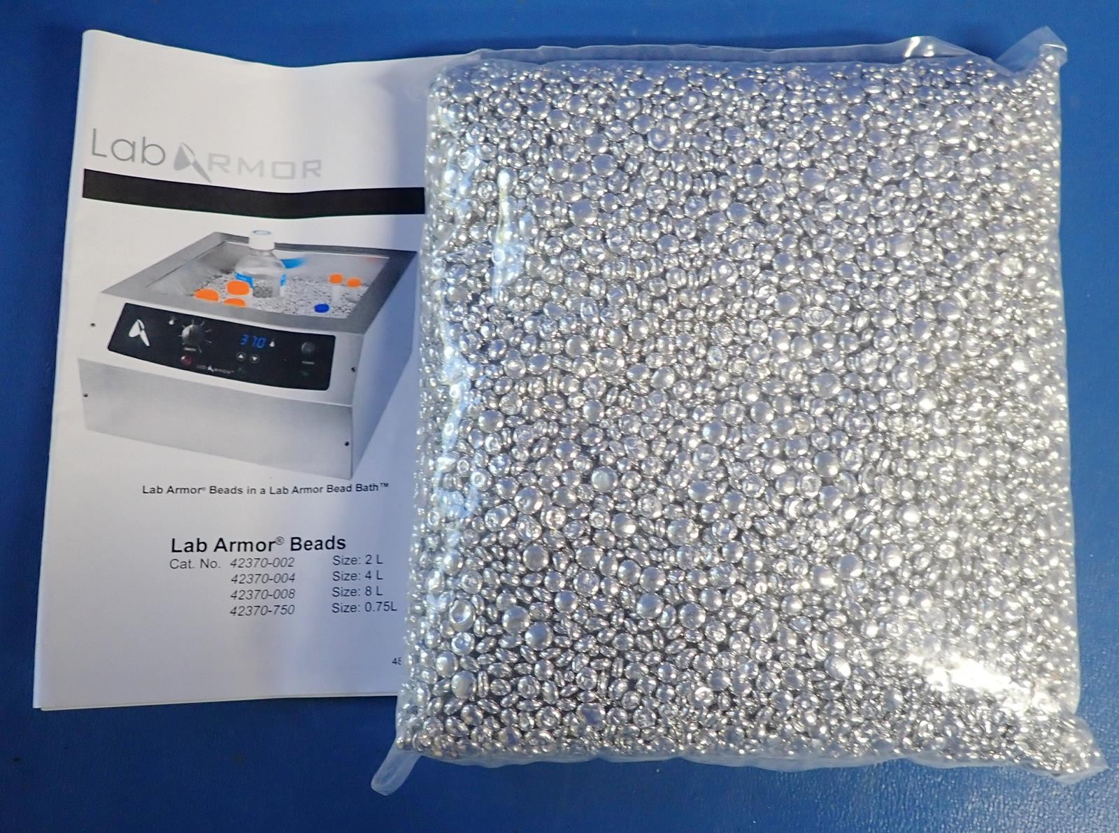 LAB ARMOR 42370-002 2 Liters, Metallic Water Bath Beads | New Open Box!