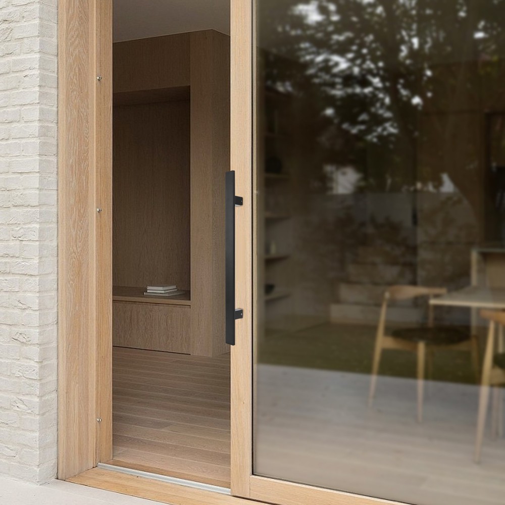 Stainless Steel Double Sided Push Pull Door Handle, H-shaped Door Pull Handle