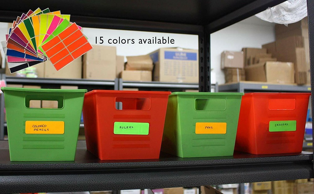 Rectangular Label Stickers 1.57 x 0.75 Inch Adhesive Rectangles Office 440 Pack