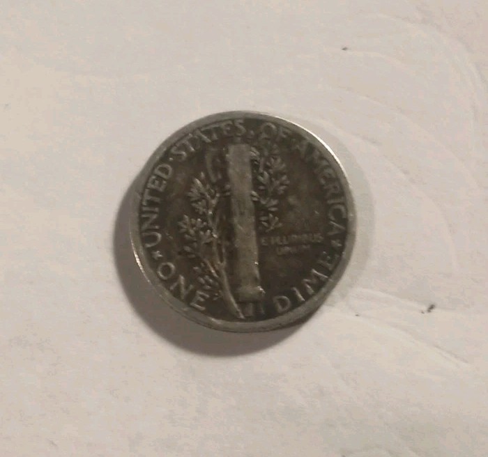 1944 Mercury Dime, Minting Error Has In Cod We Trust,