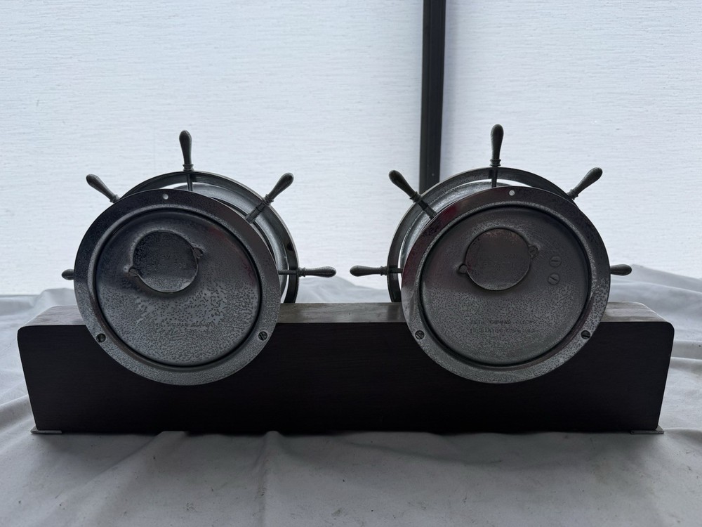 SETH THOMAS Brass Clock E537-001 and Barometer E537-009 With Case