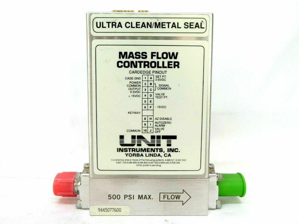 UNIT Instruments UFC-8160 Mass Flow Controller MFC 500 SCCM HCl Working Surplus