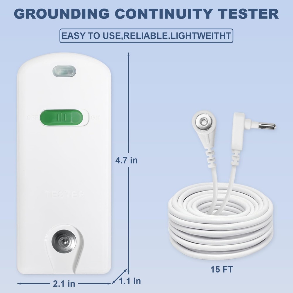 Grounding Continuity Tester, Earthing Mat, Sheet, Cord Test, Green Light