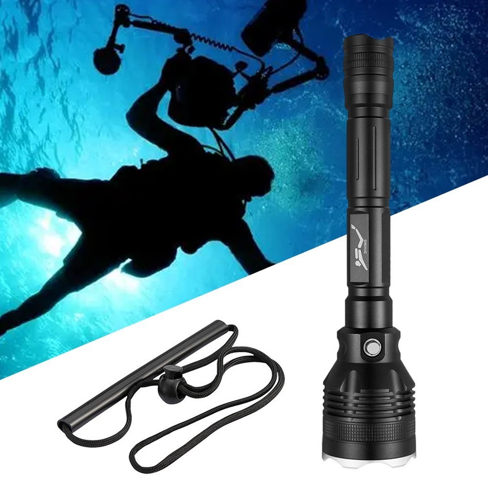 White Light Flashlight Sporting Goods Diving Flashlight Long Battery Life