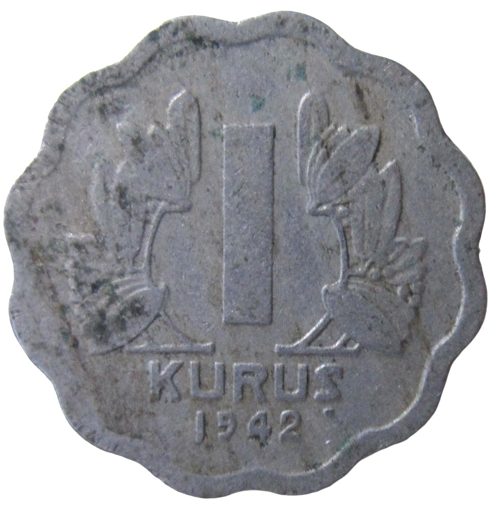 TURKEY. 1 KURUS, 1942.