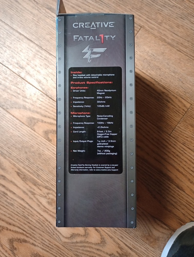 Creative Fatal1ty Gaming Headset (2010s, Microphone, Untested As-Is)