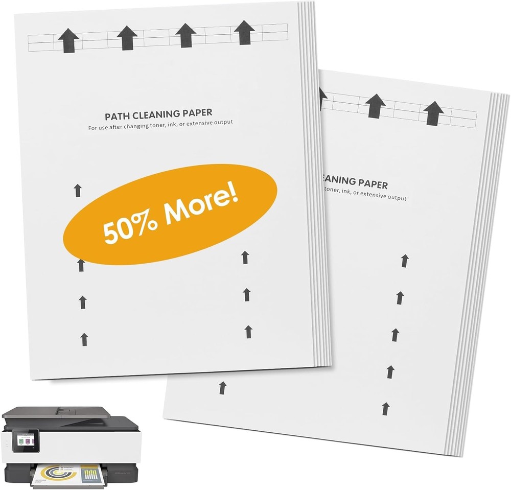 Printer Cleaning Sheets, Letter Size, 15-Pack for Laser & Inkjet