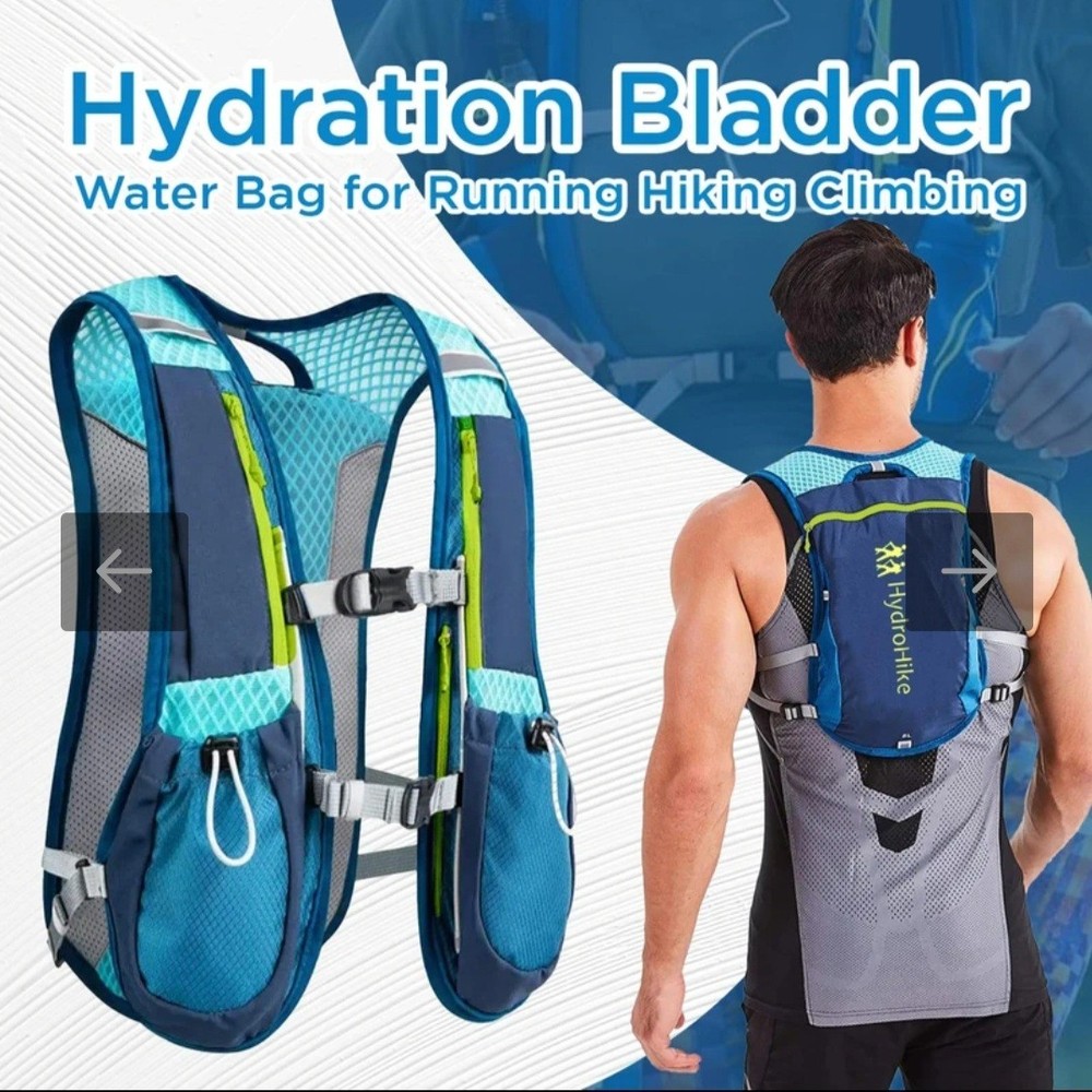 Hydration Pack Backpack, Lightweight Water Backpack with 1.5 L Leakproof Bladder
