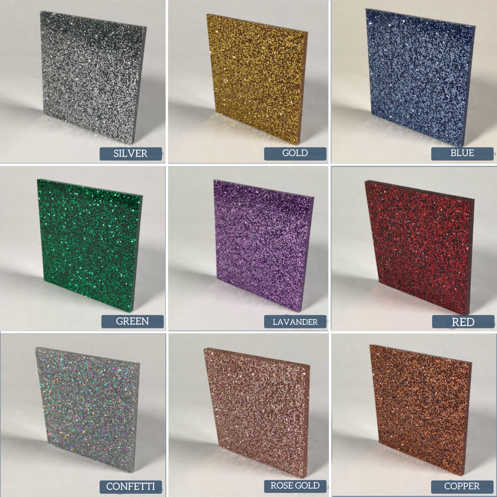 Glitter samples (4) 1.5" x 2"