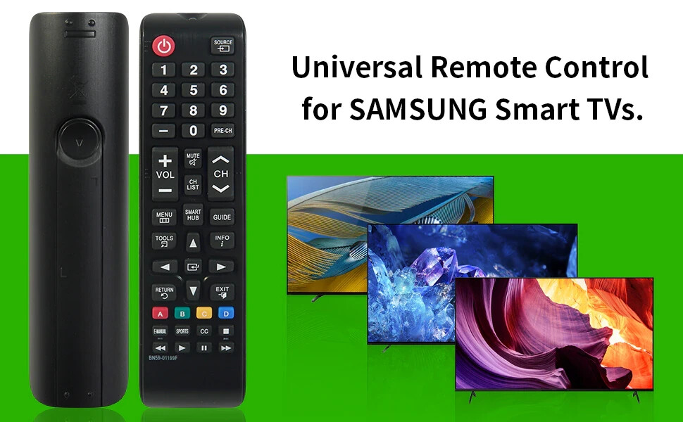 NEW Universal Remote Control for ALL Samsung LCD LED HDTV Smart TVs BN59-01199F