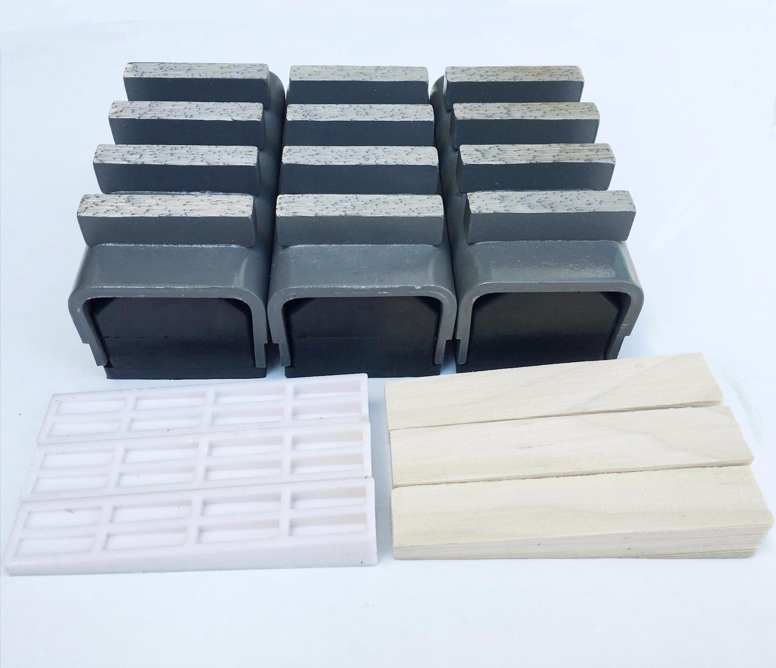 New 3PK 30/40 Med Bond Diamond Grinding Blocks Fit EDCO,STOW,HUSQ.&Gen. Grinders