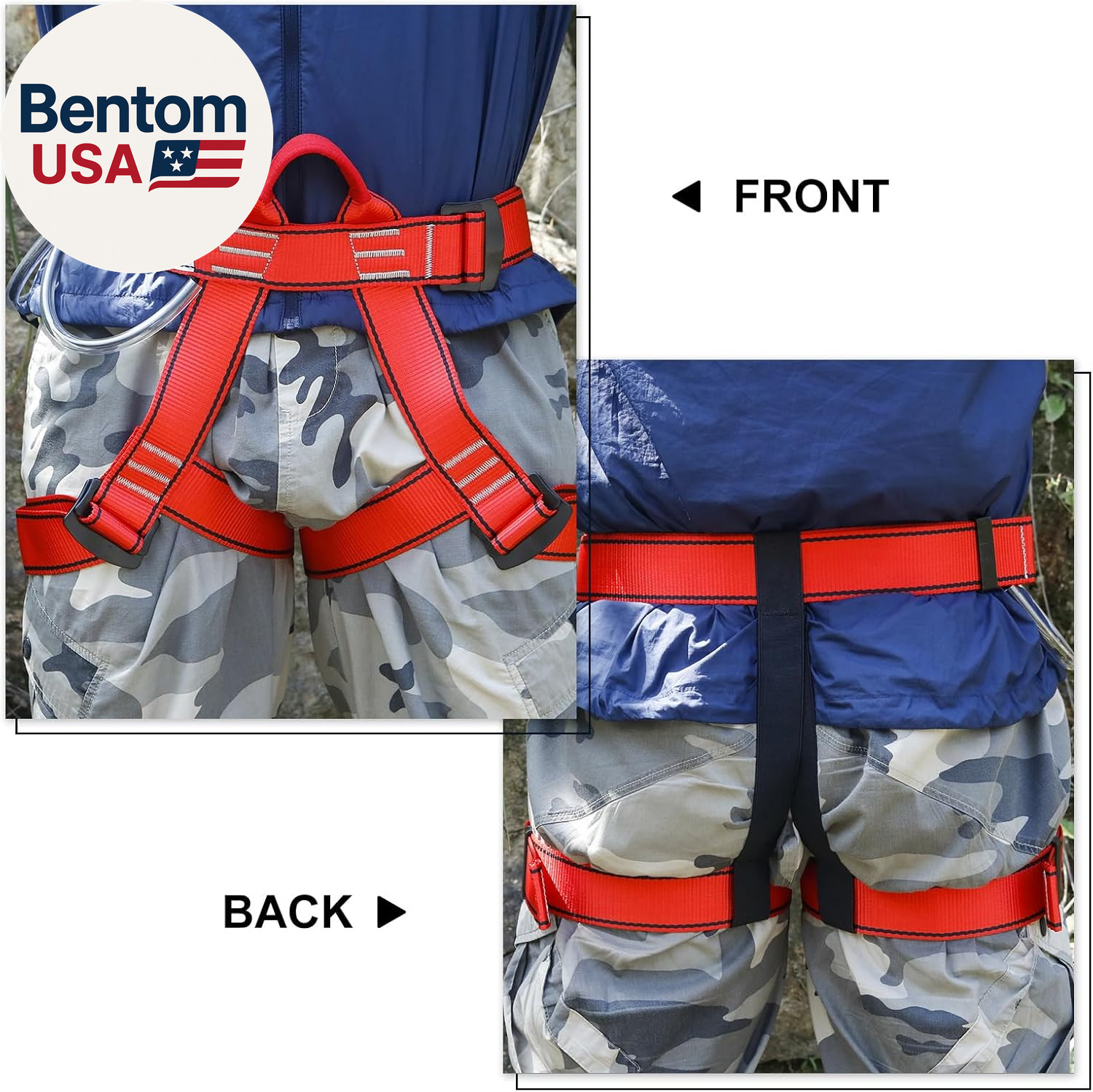 Climbing Harness, Mountaineering Rock Climbing Harness, Half Body Harness for Ra