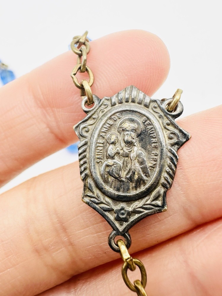 Vintage Czech Class Bead Rosary