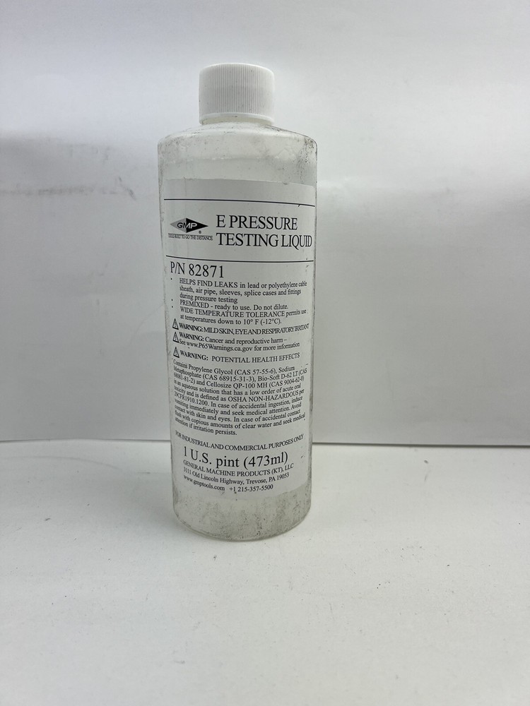 GMP 82871 E Pressure Testing Liquid 16oz - 1 Pint
