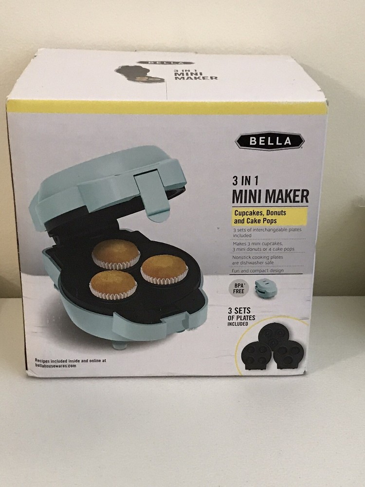 BELLA 3 in 1 Mini Maker, Cupcakes, Donuts And Cake Pops