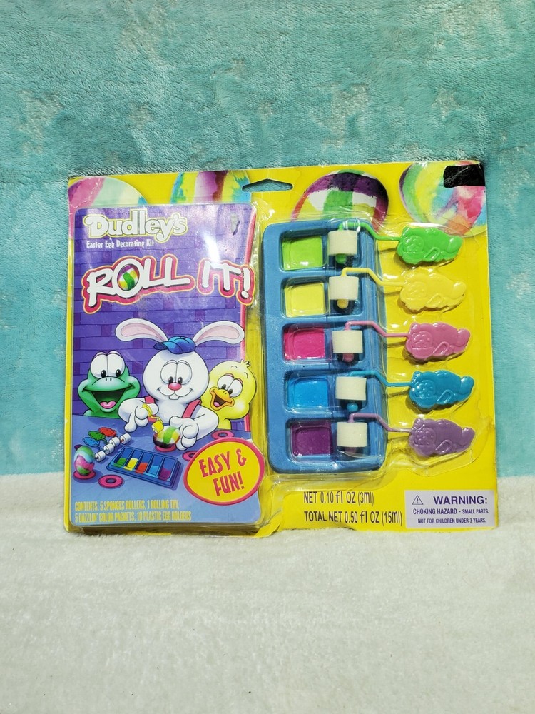 Dudley's Roll It! Easter Egg Decorating Kit New Sealed Fun Rolling Dye Set Craft
