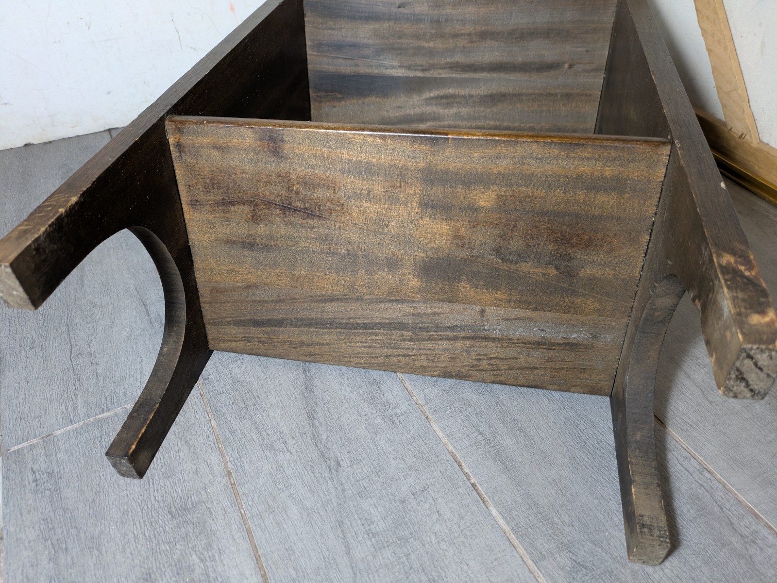 Vintage Mission Arts & Crafts Small Wood Bookcase Bookshelf 2-Tier Stand R87