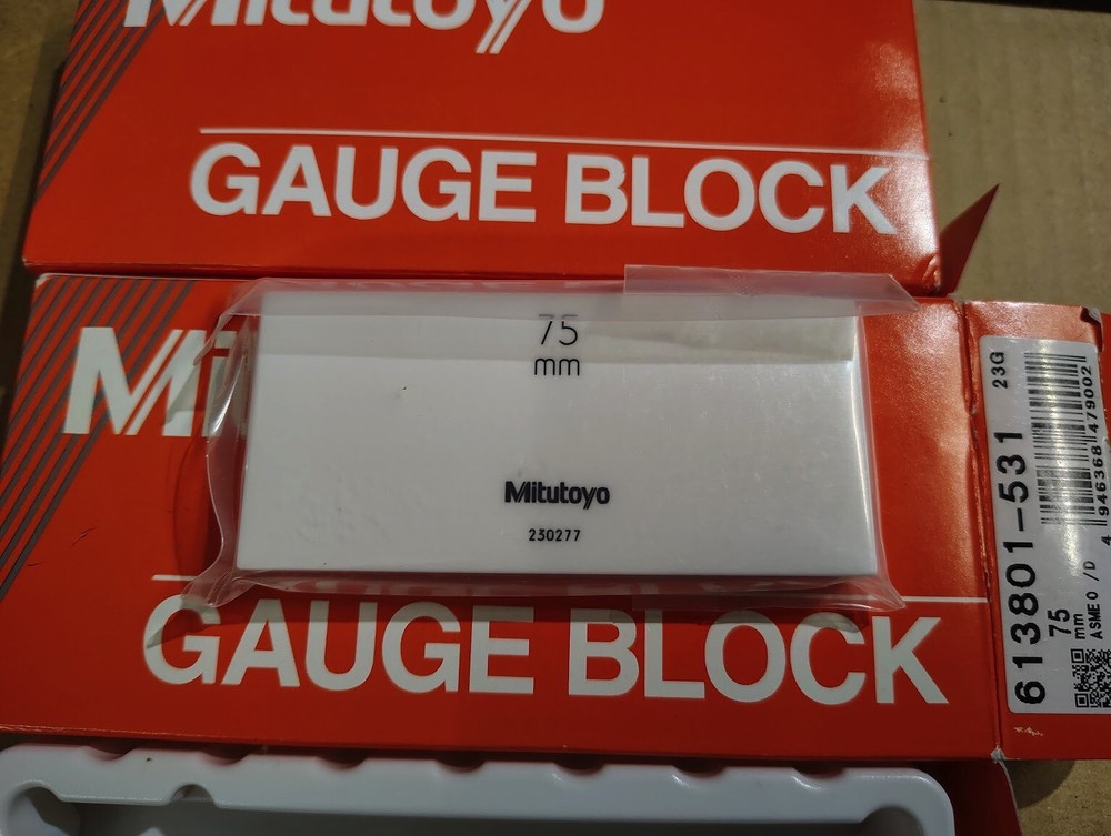 Mitutoyo 75mm Ceramic Rectangular Calibration Inspection Gage Block Grade 0