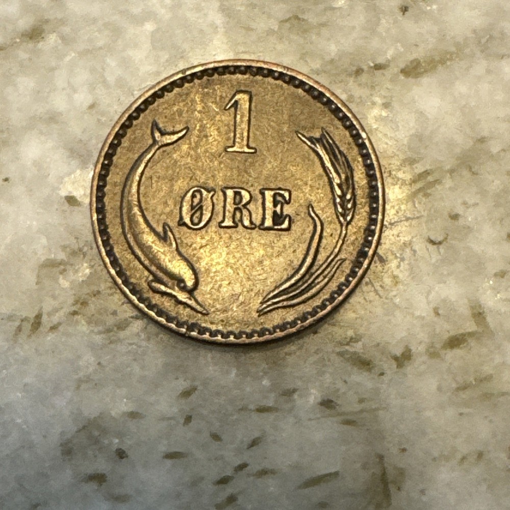 1887 DENMARK BRONZE 1 ORE
