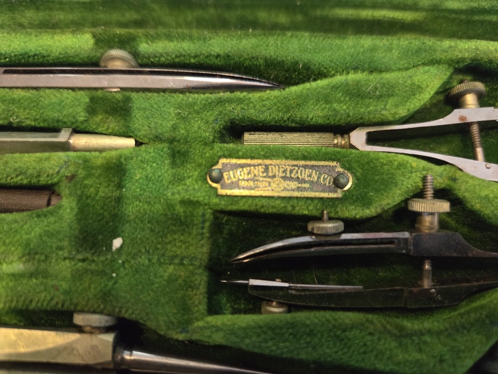 Dietzgen Vintage Drafting Tool Set With Case