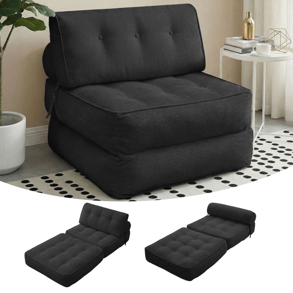 Folding Sofa Bed, 3-in-1 Convertible Sleeper Chair Compression Sofa 1 Seating